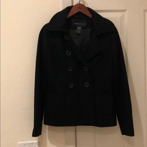 Black short pea coat